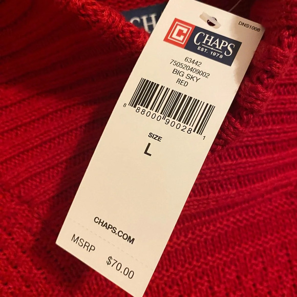 NWT Red Chaps Sweater - Picture 6 of 7